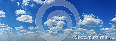 White heap clouds in the blue sky at summer day Stock Photo