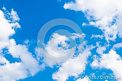 White heap clouds and the blue sky Stock Photo