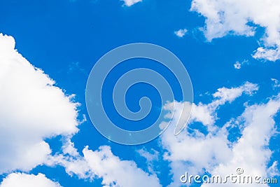 White heap clouds and the blue sky Stock Photo