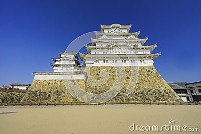 The white Heron castle - Himeji Stock Photo