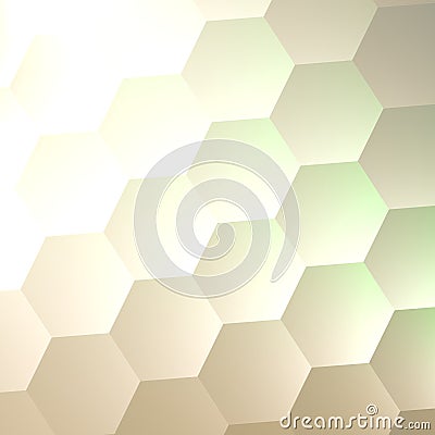 White Hexagon Wall Background. Simple Blank Copy Space. Lots of Hexagons. Abstract Quilted Soft Hex Shapes. Poster Banner. Stock Photo