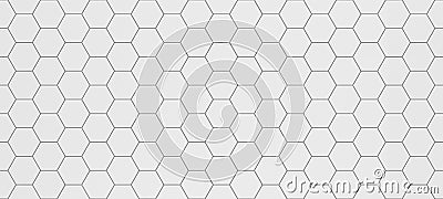 White hexagonal seamless tile texture for floor and walls Stock Photo