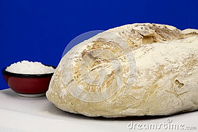 White homemade bread and salt Stock Photo