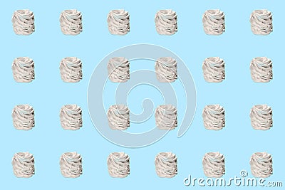 White homemade marshmallow pattern background Stock Photo