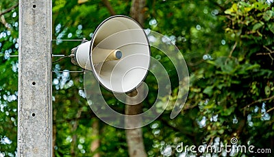 White horn speaker Stock Photo