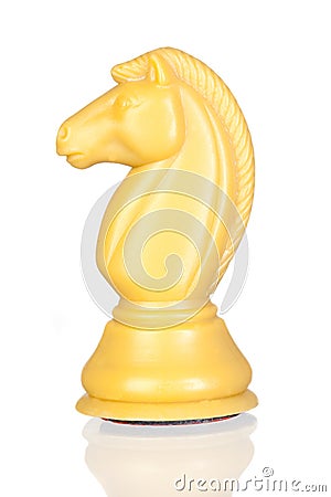 White horse chess Stock Photo