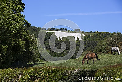 The White Horse near Kilburn - Yorkshire - England Editorial Stock Photo