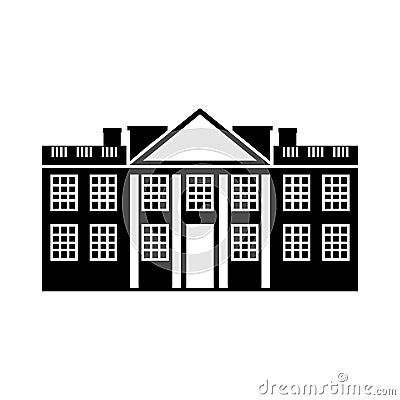 White house american icon Vector Illustration