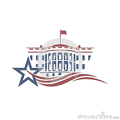 White house icon Vector Illustration