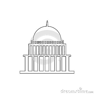 white house, congress capitoly building outline icon. Elements of buildings illustration icon. Signs and symbols can be used for Cartoon Illustration