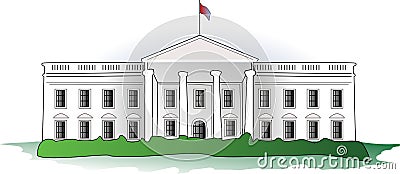 The White House Vector Illustration