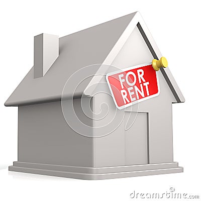 white house for rent Stock Photo