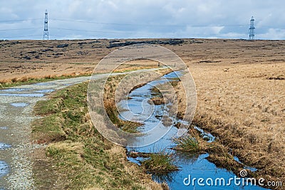 White House to stoodley Pike on the Pennine Way Stock Photo