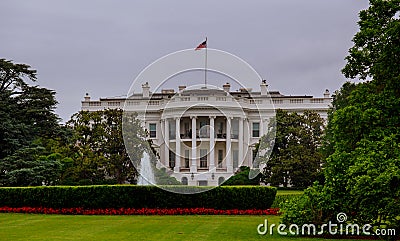 White House in Washington DC, is the home and residence of the President of the United States of America and popular tourist attra Stock Photo