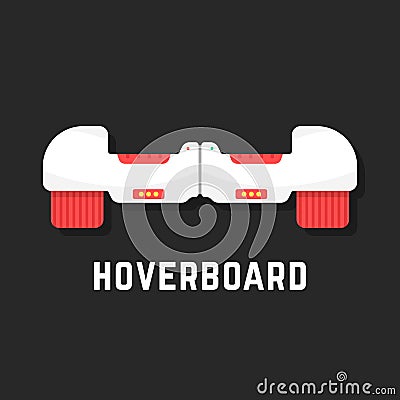 White hoverboard icon like toy Vector Illustration