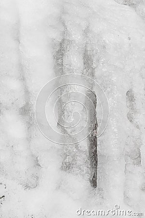 White icicles close up, vertical image Stock Photo