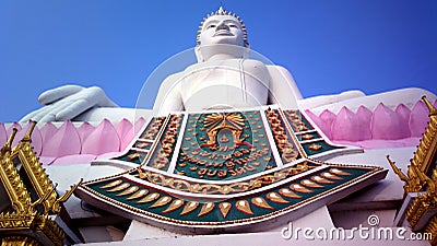 White image of Buddha Stock Photo