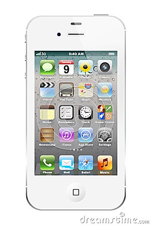 White iPhone 4S Editorial Stock Photo