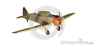 White isolated airplane military fighter jet in flight Stock Photo