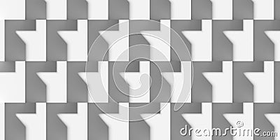 White isometric cube or boxes background abstract modern minimal template with drop shadows Cartoon Illustration