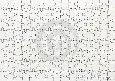White jigsaw puzzle pattern Stock Photo