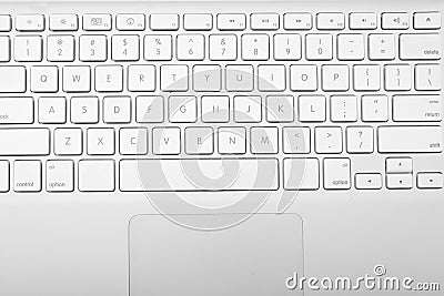 White Keyboard Stock Photo