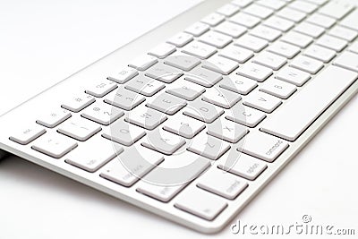 White Keyboard Stock Photo