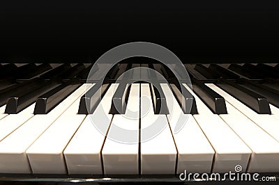 White keys of a grand piano Stock Photo