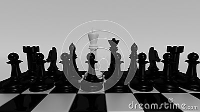 White king leading Stock Photo