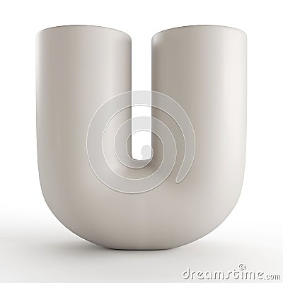 White kink vase isolated in white background Stock Photo