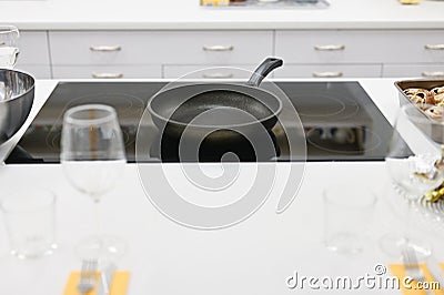 White kitchen. Bright cozy kitchen Stock Photo