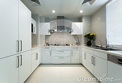 White kitchen Stock Photo