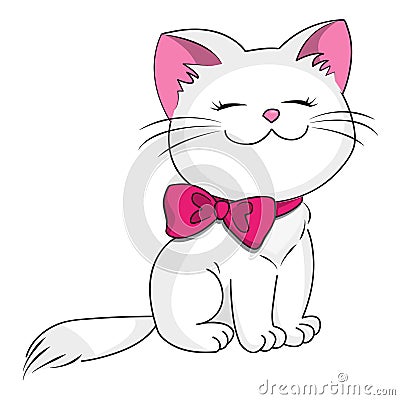 White kitty Stock Photo