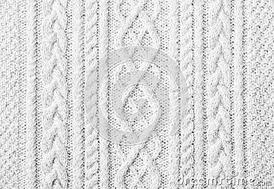 White knitted sweater background Stock Photo