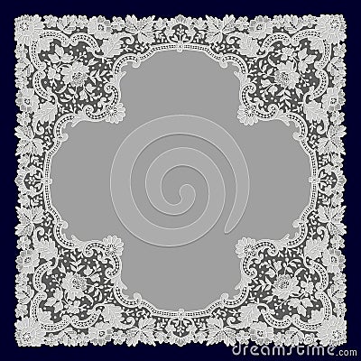 White Lace. Doily. Vector Illustration