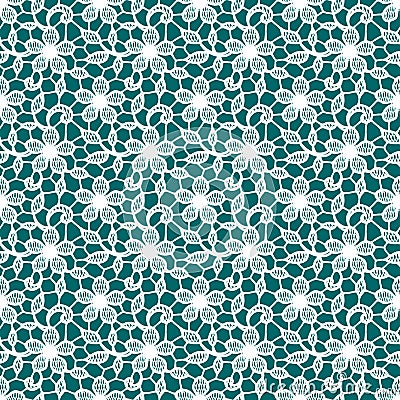 White Lace. Floral Seamless Pattern. Vector Illustration