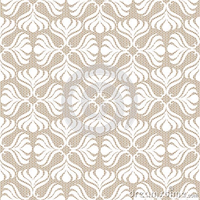 White lace seamless pattern Vector Illustration