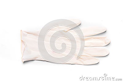 White latex medical glove Stock Photo