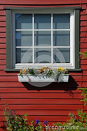 White lattice window Stock Photo