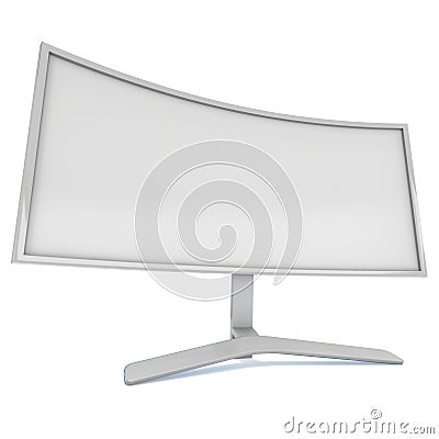 White LCD tv screen Stock Photo
