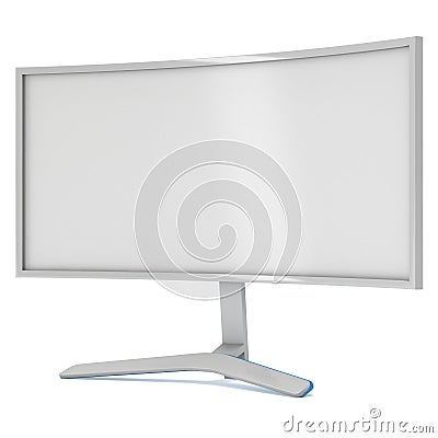 White LCD tv screen Stock Photo