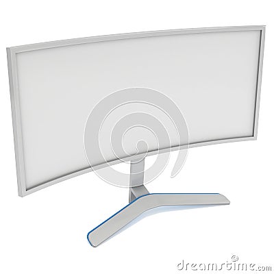 White LCD tv screen Stock Photo