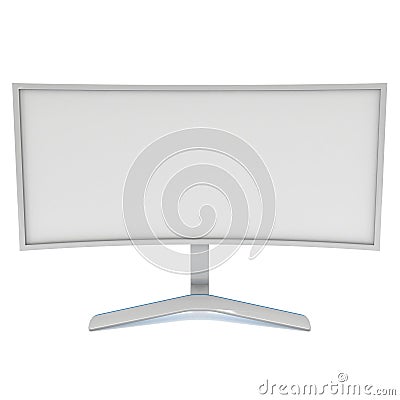 White LCD tv screen Stock Photo