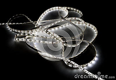 White led strip Stock Photo