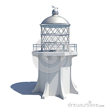 White lighthouse Stock Photo