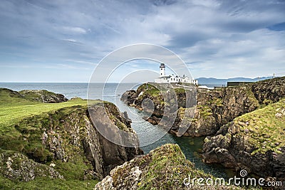 White Lighthouse, Fanad Head, North Ireland Stock Photo