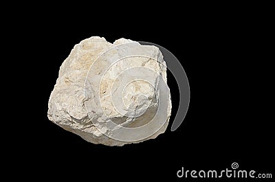 White Limestone isolated on black Stock Photo