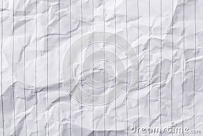 White lined paper. Crumpled paper. crease by hand recycled Stock Photo