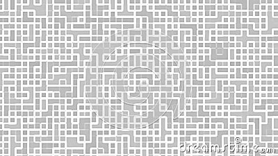 White lines form a complex grid pattern on a gray background Stock Photo