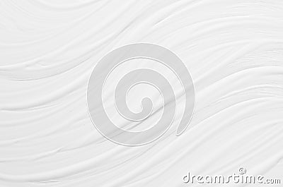 White liquid striped paint texture with smooth diagonal waves as simple abstract background. Stock Photo